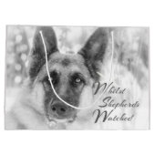 Inspirerend Duits Shepherd Holiday Gift Bag Large Cadeautasje (Achterkant)