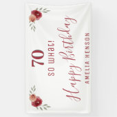 Inspirerend dus 70e verjaardagsfeest bloemstuk spandoek (Verticaal)