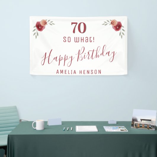 Inspirerend dus wat een 70e verjaardagsfeest Bloem Spandoek (Beurs)