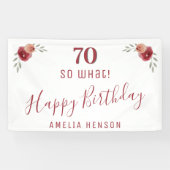 Inspirerend dus wat een 70e verjaardagsfeest Bloem Spandoek (Horizontaal)