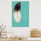 Inspirerend Eagle Feather Native American Quote Poster (Keuken)