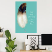 Inspirerend Eagle Feather Native American Quote Poster (Thuiskantoor)