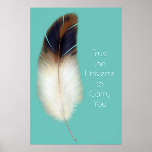 Inspirerend Eagle Feather Native American Quote Poster (Voorkant)