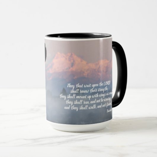 Inspirerend Eagle Scriptgebondenwaaier Mok (Voorkant rechts)