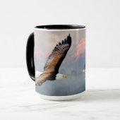 Inspirerend Eagle Scriptgebondenwaaier Mok (Voorkant links)