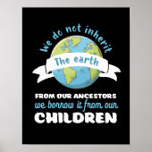 Inspirerend Earth Day Quote bewaart de planeet Poster (Voorkant)