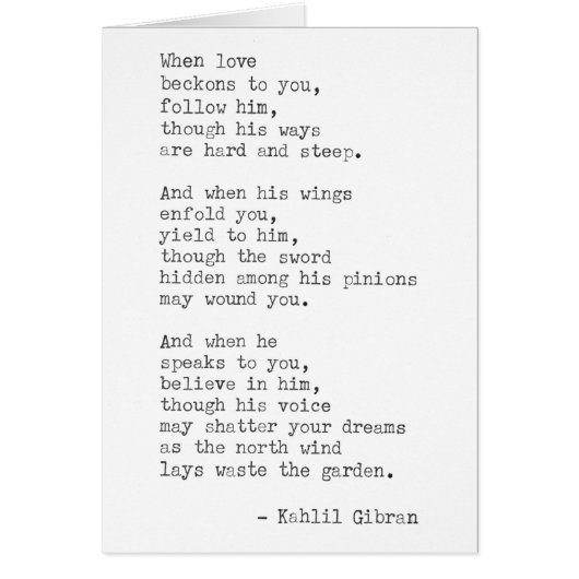 Inspirerend Echte schrijfmachine Citaat - Kahlil G (Voorkant)