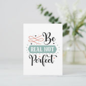 Inspirerend echte volmaakte woordkunst briefkaart (Staand voorkant)