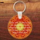 Inspirerend Edgar Allan Poe Citaat over dromen Sleutelhanger (Voorkant)
