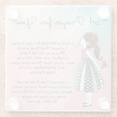 Inspirerend een gebed voor jou glazen onderzetter (Achterkant)