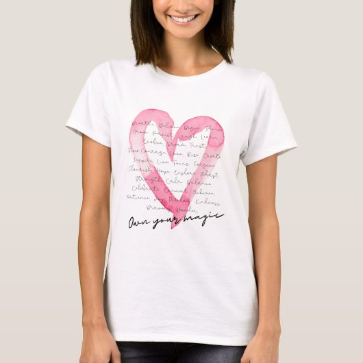 Inspirerend "eigen magie" ontwerp t-shirt (Voorkant)
