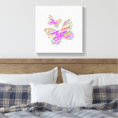 Inspirerend Elegant Butterfly Label Cloud Canvas Afdruk (Insitu (Slaapkamer))
