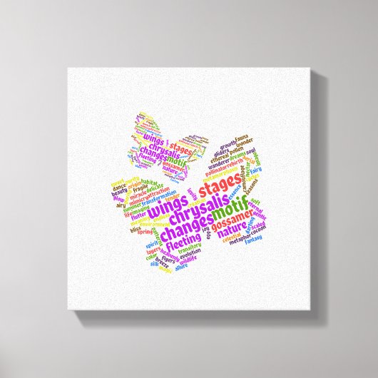 Inspirerend Elegant Butterfly Label Cloud Canvas Afdruk (Voorkant)