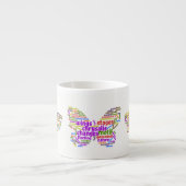 Inspirerend Elegant Butterfly Label Cloud Espresso Kop (Voorkant)