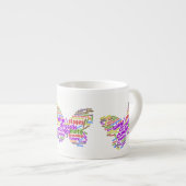 Inspirerend Elegant Butterfly Label Cloud Espresso Kop (Voorkant rechts)