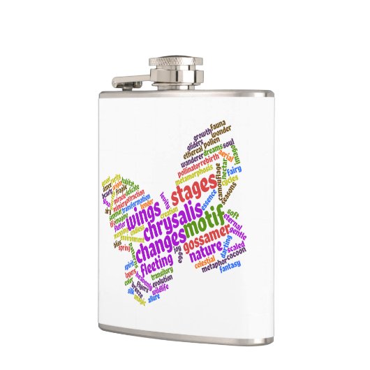 Inspirerend Elegant Butterfly Label Cloud Heupfles (Links)