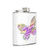 Inspirerend Elegant Butterfly Label Cloud Heupfles (Rechts)