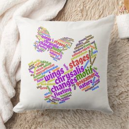Inspirerend Elegant Butterfly Label Cloud Kussen