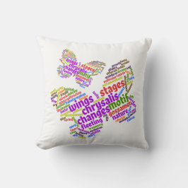 Inspirerend Elegant Butterfly Label Cloud Kussen