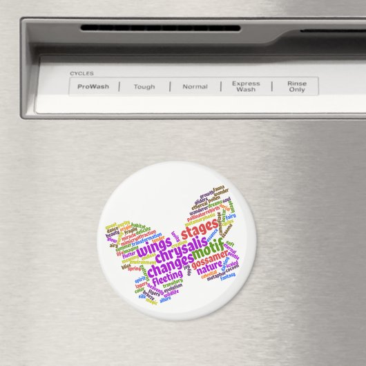 Inspirerend Elegant Butterfly Label Cloud Magneet (Insitu (Vaatwasser))