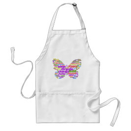 Inspirerend Elegant Butterfly Label Cloud Standaard Schort