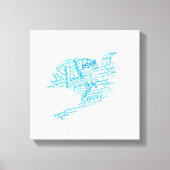 Inspirerend Elegant Dove of Peace Label Cloud Canvas Afdruk (Voorkant)