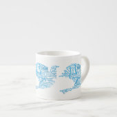 Inspirerend Elegant Dove of Peace Label Cloud Espresso Kop (Voorkant rechts)