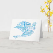 Inspirerend Elegant Dove of Peace Label Cloud Kaart (Gele Bloem)