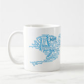 Inspirerend Elegant Dove of Peace Label Cloud Koffiemok (Links)