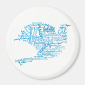 Inspirerend Elegant Dove of Peace Label Cloud Magneet (Voorkant)