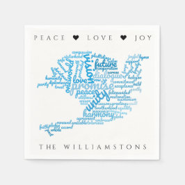 Inspirerend Elegant Dove of Peace Label Cloud Servet