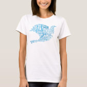 Inspirerend Elegant Dove of Peace Label Cloud T-shirt (Voorkant)