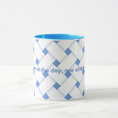 Inspirerend Elegant Weefpatroon op Sky Blue Mok (Midden)