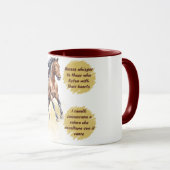 Inspirerend elegante paarden mok (Voorkant rechts)