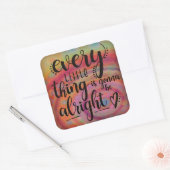 Inspirerend Elk klein ding kleurrijk Vierkante Sticker (Envelop)