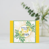 Inspirerend elke dag is een nieuw begin briefkaart (Staand voorkant)