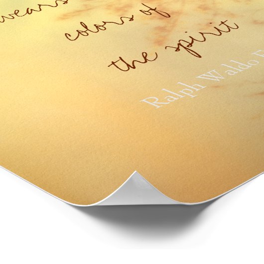 inspirerend Emerson citeert natuur kunst Poster (Hoek)