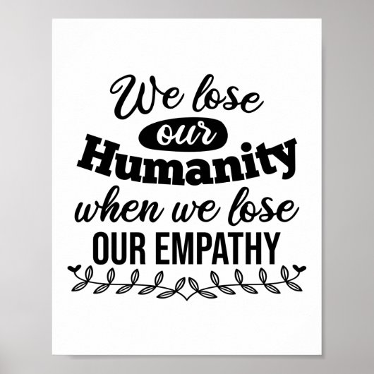 Inspirerend empathiequote poster (Voorkant)