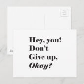 Inspirerend en bemoedigende quote Briefkaart (Voorkant / Achterkant)