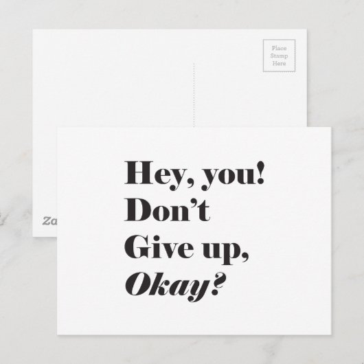 Inspirerend en bemoedigende quote Briefkaart (Voorkant / Achterkant)