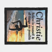 INSPIREREND EN GEPERSONALISEERDE TURNDEKEN FLEECE DEKEN (Voorkant (Horizontaal))