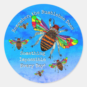 Inspirerend en kleurrijke Bumble Bee Sticker