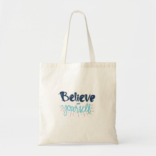 Inspirerend en kleurrijke offertes tote bag (Voorkant)