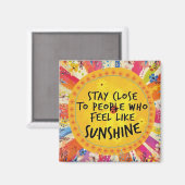 Inspirerend en kleurrijke vriendschap Magnet (Voorkant / Achterkant)