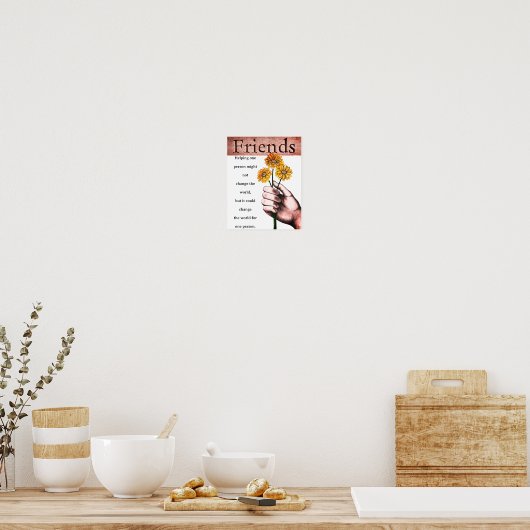 Inspirerend en liefdevolle vriendelijke woorden Po Poster (Keuken)