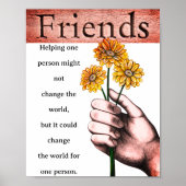 Inspirerend en liefdevolle vriendelijke woorden Po Poster (Voorkant)