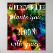 Inspirerend en Motivatie Abstract Poster (Voorkant)