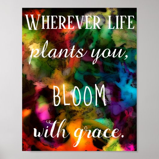 Inspirerend en Motivatie Abstract Poster (Voorkant)