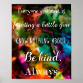 Inspirerend en Motivatie Abstract Poster (Voorkant)