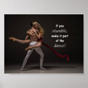 Inspirerend en Motivatie Citaat Ballerina Dance Poster